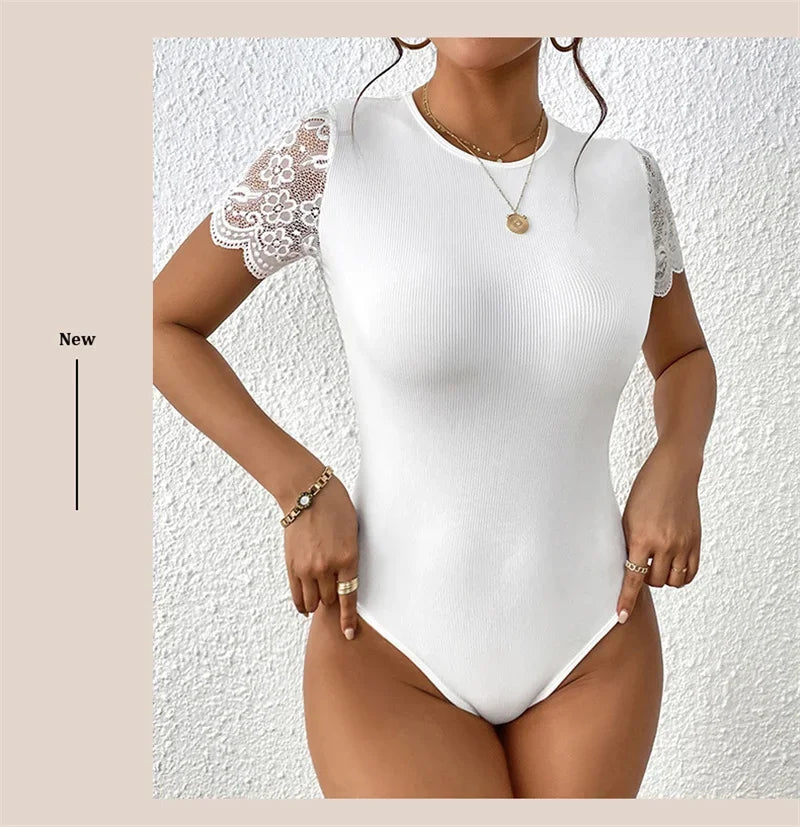 Summer Bodycon Jumpsuit Women Bottom Lace Body Ropa De Mujer Sexy Romper Thin One-pieces Playsuit Woman Clothes Macacao Overalls