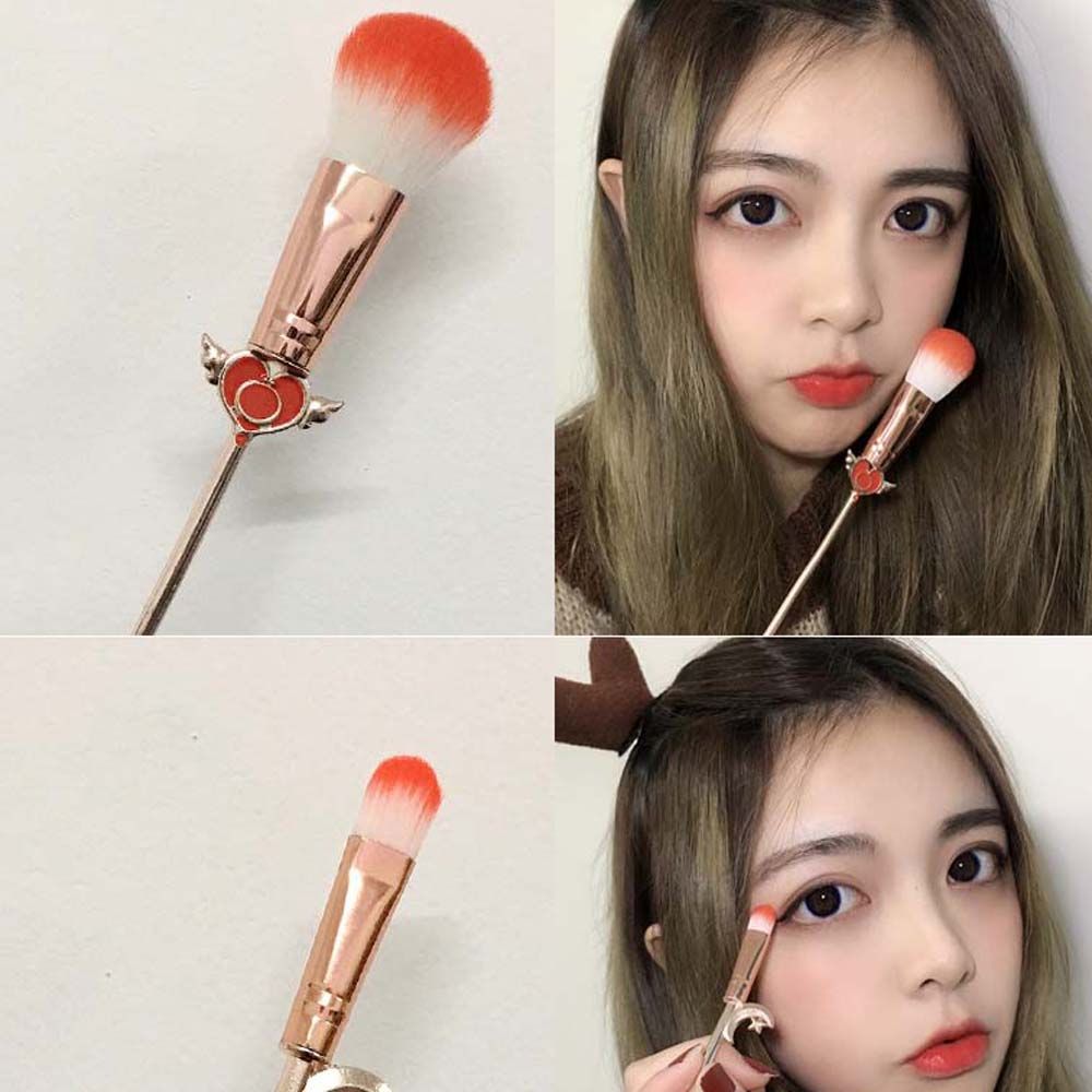 1 Set Women Christmas Makeup Brushes Adorable Santa Claus Elk Eye Shadow Brush Portable Kawaii Beauty Tool