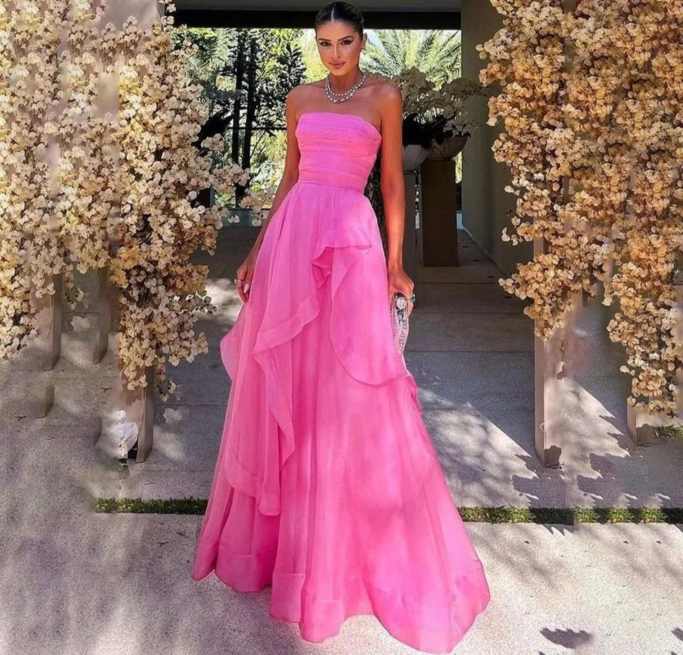 qgtao-Clothing Sexy Off Shoulder Prom Dresses Tulle Party Dresses Elegant Formal Dresses Backless Evening Dresses  Fiesta