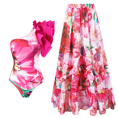 qgtao New Arrival Push Up Women Bikini Set Floral Printed Ruffle Bikinis Strappy Bandage Swimwear Brazilian Biquini Bathing Suit