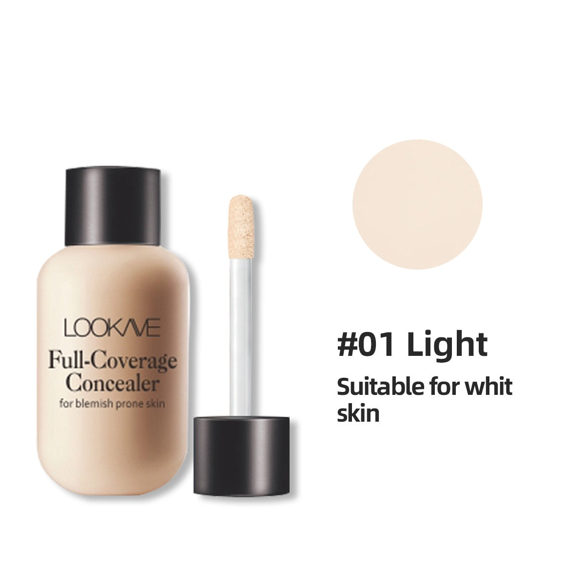 12ml Matte Liquid Foundation Waterproof Long Wear Full Cover Acne Spot Natural Face Base Makeup Matte Concealer Cosmetic 3 Color