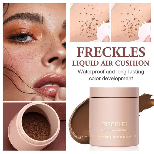 qgtao  -  Air Cushion Freckle Face Body Freckled Stamp Kit Lifelike Freckle Natural Simulation Fake Dot Spot Comb Seal Waterproof Makeup