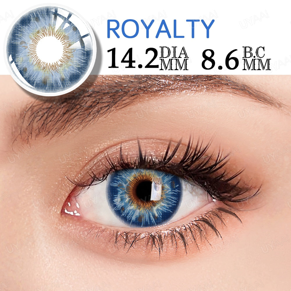 2Pcs/Pair Taylor DNA Colored Contact Lenses Colorful Beauty Cosmetic Contacts Natural Color Lens Eye Contact Blue Lenses