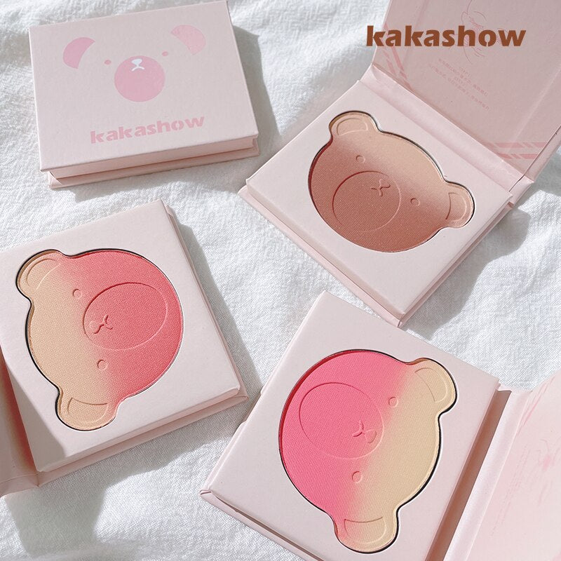 Lovely Bear Natural Matte Blusher Smooth Powder Pink Blush Long Lasting Waterproof Easy to wear Pigmented Cheek Makeup Cosmetics