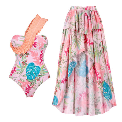qgtao New Arrival Push Up Women Bikini Set Floral Printed Ruffle Bikinis Strappy Bandage Swimwear Brazilian Biquini Bathing Suit