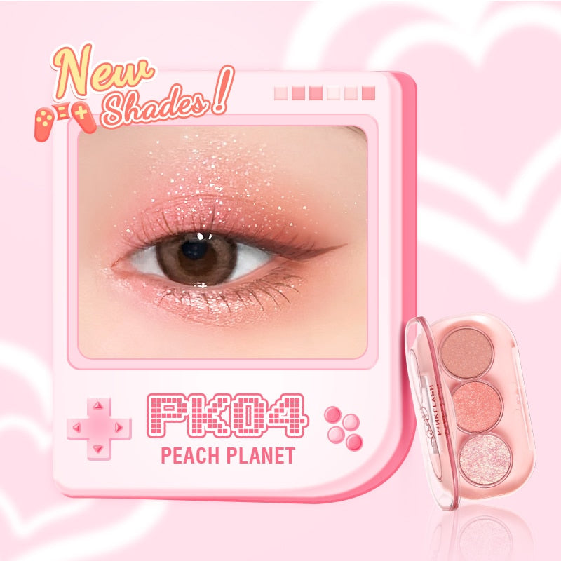 3 Color Glitter Eyeshadow Palette Pearly Matte Shiny Long Lasting Waterproof Pigments Eyes Makeup Cosmetics