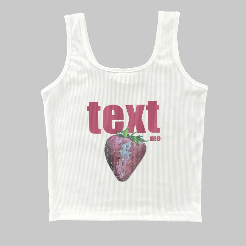 qgtao Y2k Street Crop Tops Women's Short Sleeve O Neck Clothes Sexy T-shirts Sling Vest Graphics Print Summer Female Slim Baby Tees