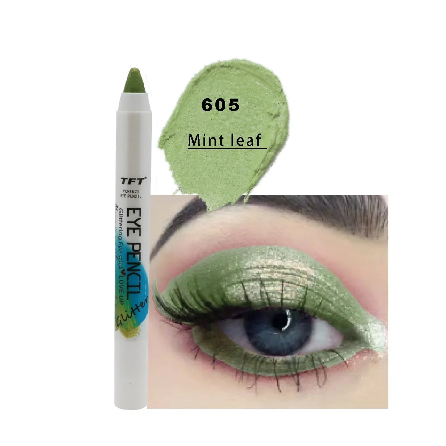 qgtao Pearlescent Eyeshadow Pencil Glitter Silkworm Liner Pen Highlighter Long Lasting Matte Eye Shadow Stick Eyes Makeup Cosmetics