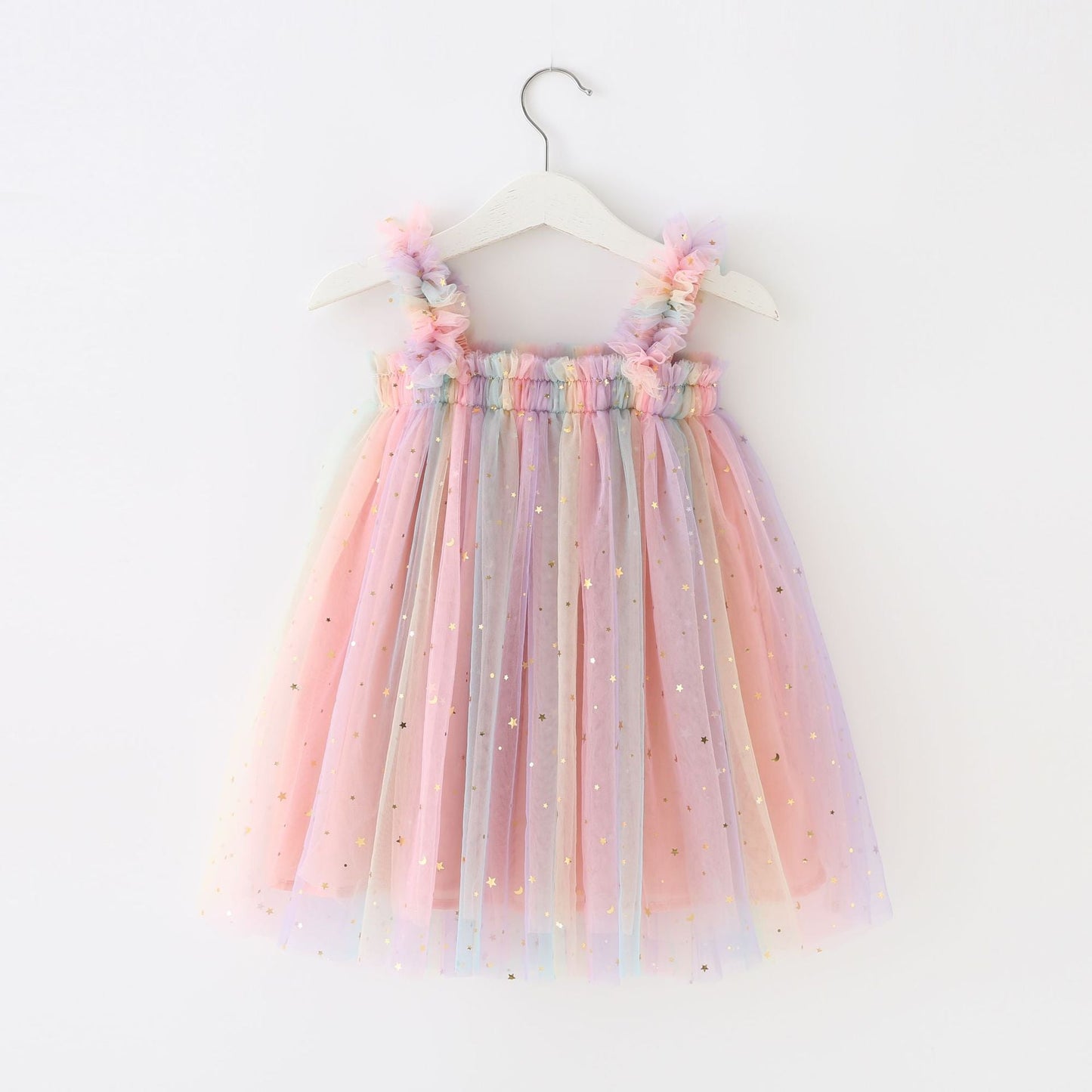 Birthday Strap Dress For Baby Girl Clothes Summer 3D Angel Wings Fairy Princess Mesh Tutu Dresses Kid Party Costume