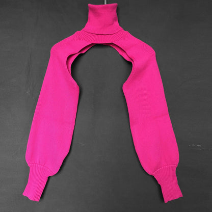 Women Ultra-short Sweater Coat 2022 Autumn Winter Long Sleeve Loose Knitted Crop Tops Solid Color Sexy Cardigan Sweaters Tops