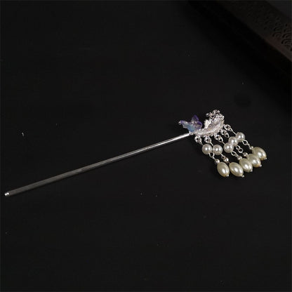 Alloy Round Hairpins Bun Cuff Vintage Leaf Hair Stick Set Bun Holder Women Hair Accessories Retro Hair Pins