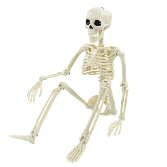 40cm Halloween Movable Skeleton Fake Human Skull Bones Halloween Party Home Bar Decorations Haunted House Horror Props Ornament