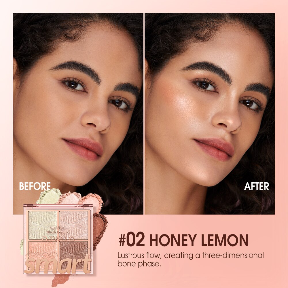 Highlighter Makeup Palette Waterproof Long Lasting Brilliant Lighten Skin Shimmer Contour Makeup Highlight for Face Body