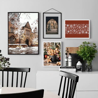 Christmas Gift Snowman Snowflake Cookies Living Room Decoration Posters And Prints Wall Art Canvas Painting Home Wall Pictures