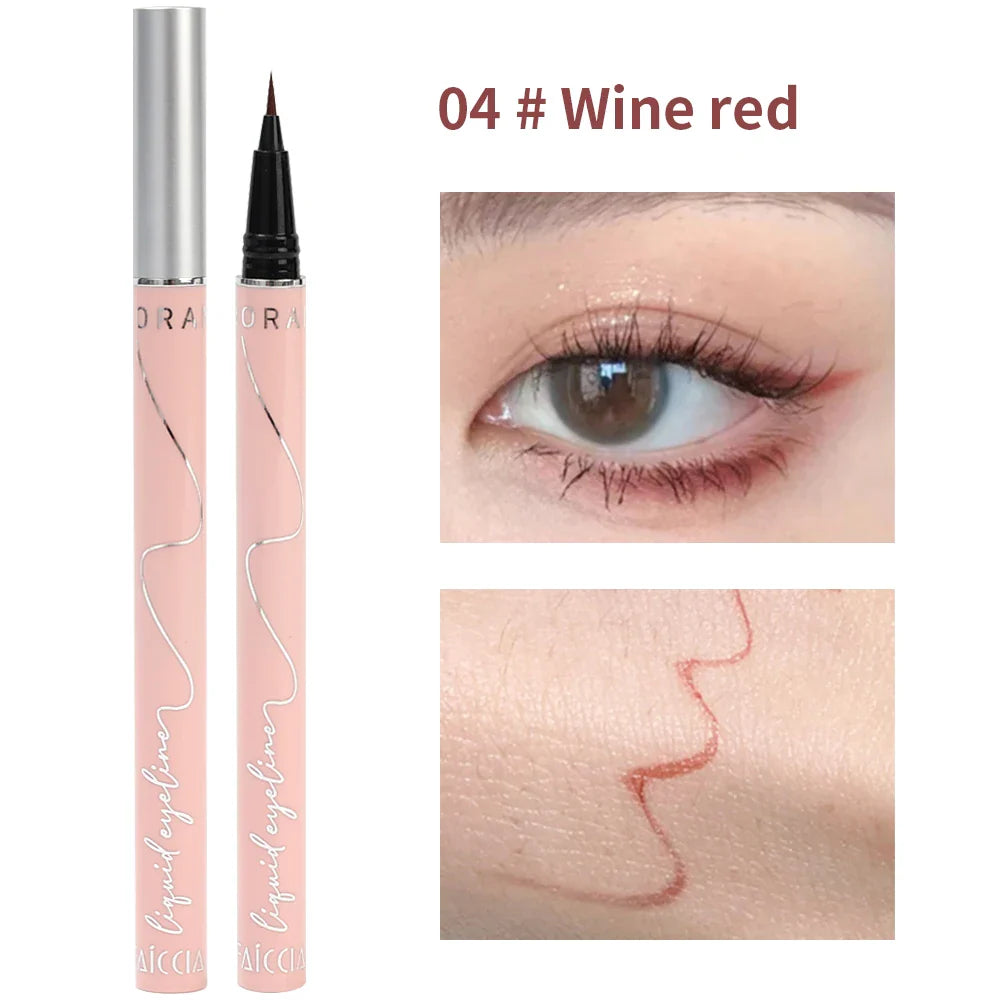 qgtao  Matte Colored Eyeliner Liquid Pencil White Red Party Eye Makeup Tools Waterproof Lasting Quick-drying No Blooming Black EyeLiner