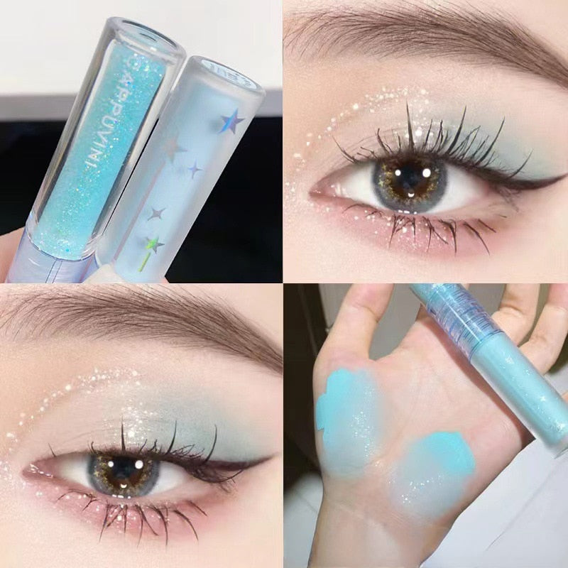 Gemini Series Shimmer Liquid Eyeshadow Glitter Diamond Eye Shadow Shiny Eyes Double Head Comestic Tools  Korean Makeup Wholesale