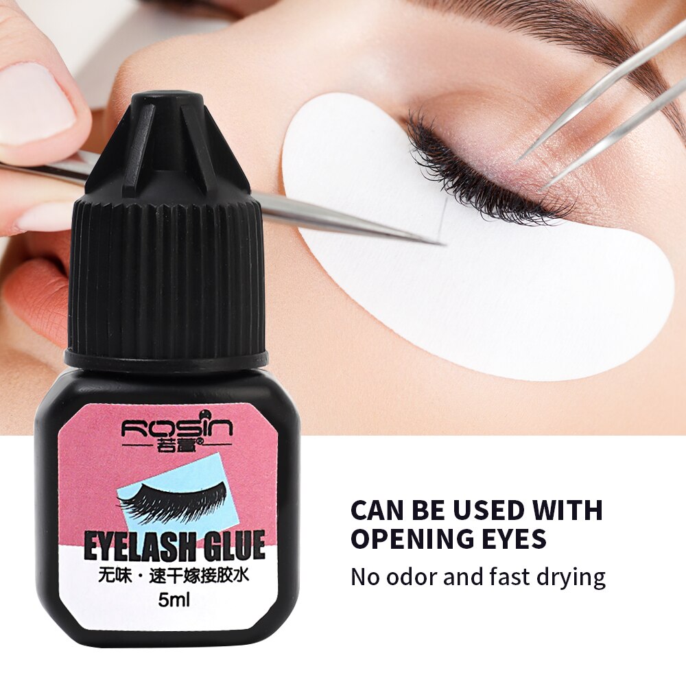 Quickily Drying Eyelashes Extension Glue 5ml Waterproof Long Lasting Firm No-irritant Black Grafted Eyelash Glue Makeup Tools