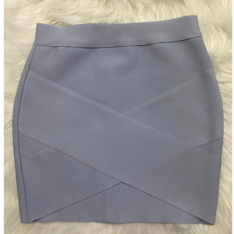 qgtao Ladies High Quality Rayon Black Thick Rayon Pencil Bandage Skirt Cute Mini Skirt