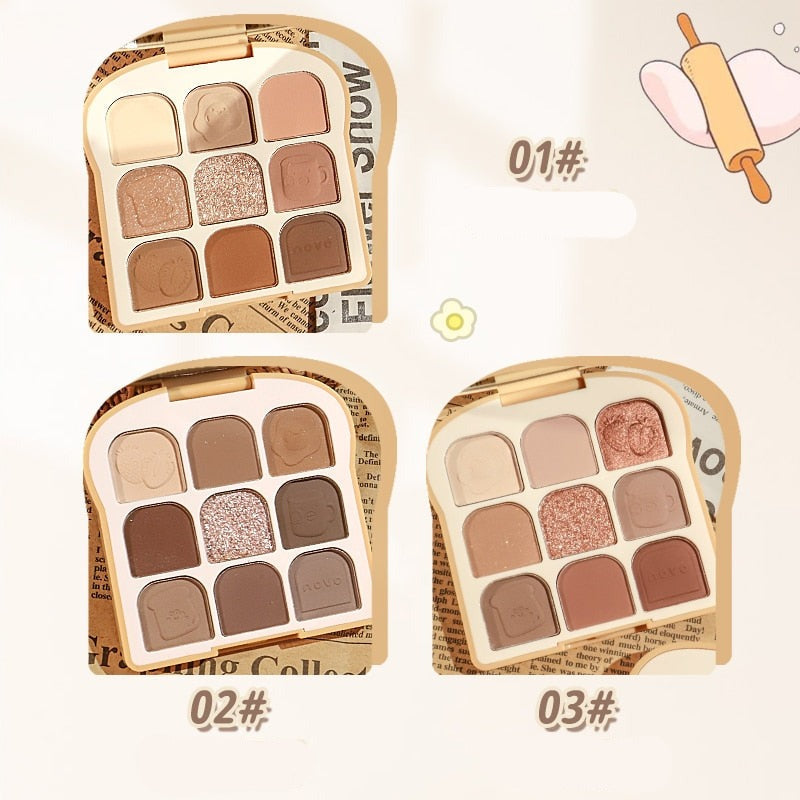 Autumn Rich Diamond Light Eyeshadow Palette Neutral Matte Shimmer Finish 9 Shades Makeup Palette Bronze Contour Powder Cosmetics