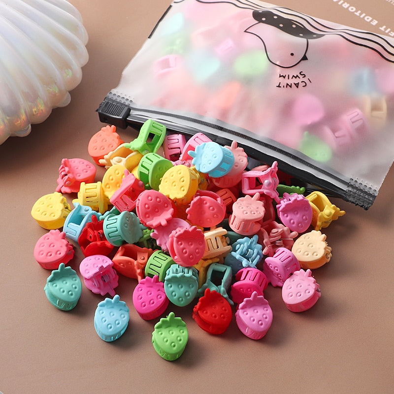 40Pcs Girls Cute Colorful Hair Clips Flower Star Crown Small Hair Claws Kids Sweet Hairpin Cartoons Fashion Hair Accessories