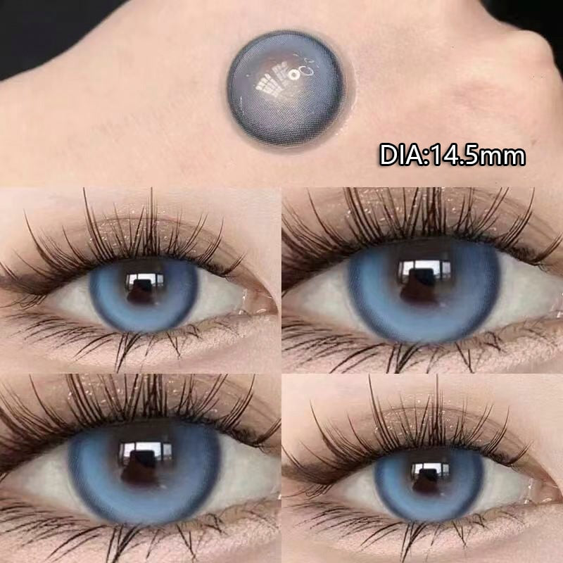 1 Pair Annual Color Contact Lenses for Eyes Purple Lenses Color Cosmetics Beauty Pupil Makeup Yearly Use