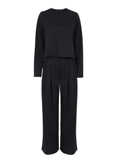 Mnealways18 Classic Wide Pants Floor-Length Pleated Loose Women Trousers Spring Wide Leg Pants Vintage Female Palazzo Pants 2024