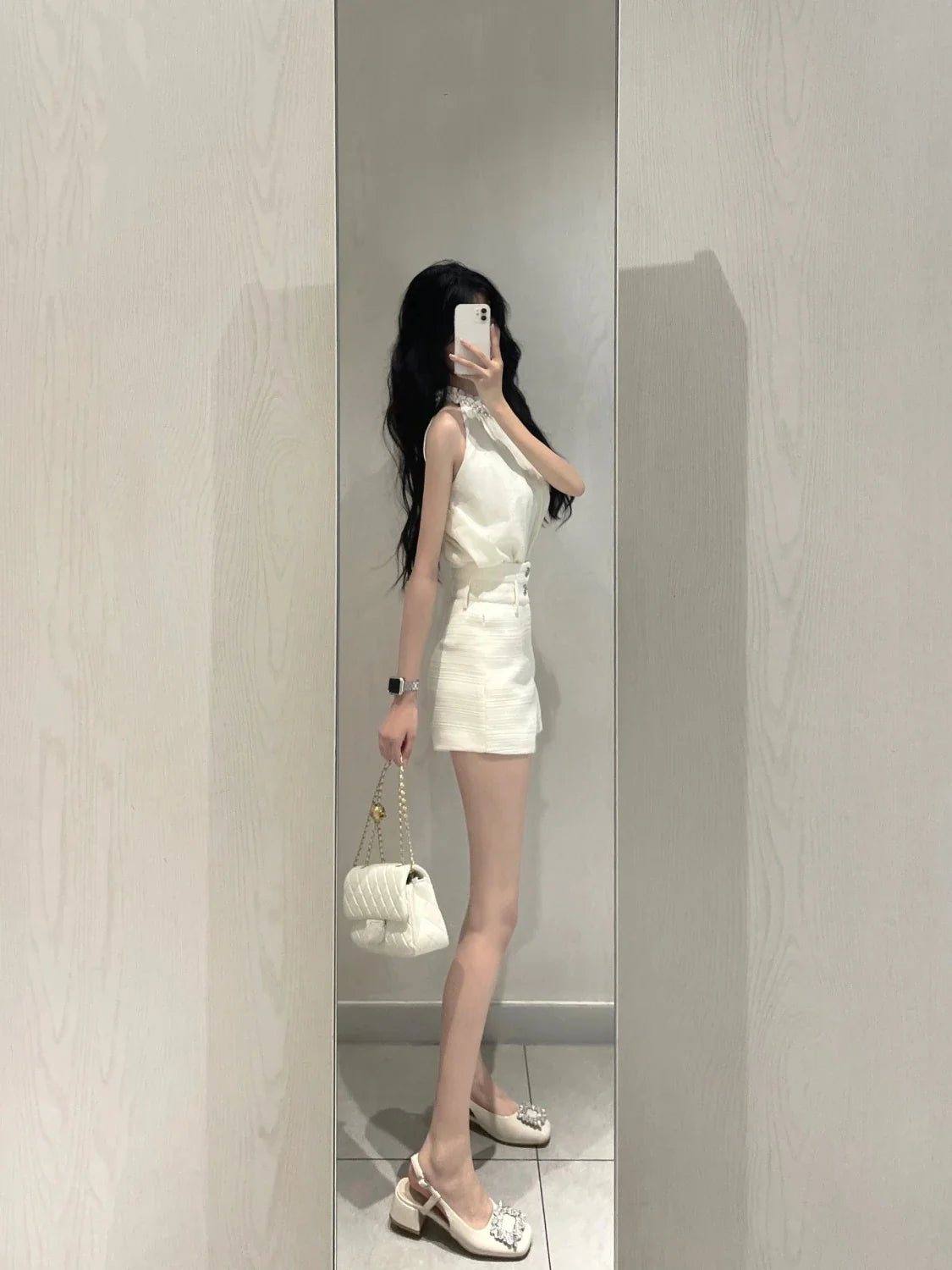 qgtao 2024 Casual Y2k Crop Tops + Mini Skirts Korean Fashion 2 Piece Sets Sexy Fashion Pant Suits Chic Outwear Even Party Clothing