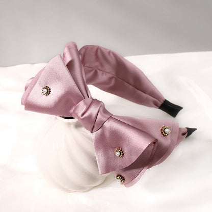 Solid Fabric Satin Hair Scarf Band Hairband for Women Girl Korea Headbands Fashion Accessorie