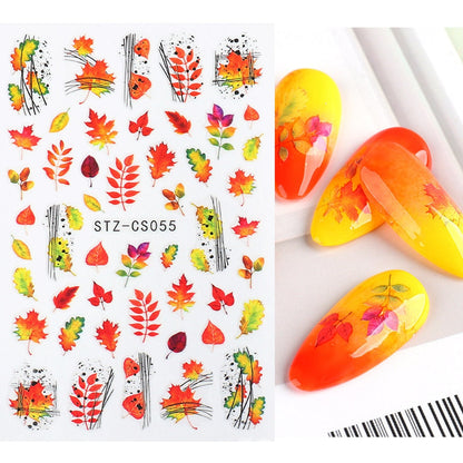 3D Christmas Sticker for Nails Cute Cartoon Sliders Snowflake Elk Xmas Tree Decal Gel Polisn Manicure Nail Art Decor SACA717-724