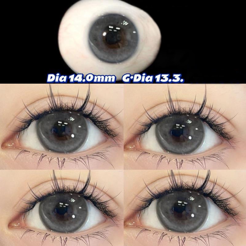 1Pair Color Contact Lenses For Eye Natural Gray Eyes with Myopia Prescription High Quality Color Lens Makeup Yearly New