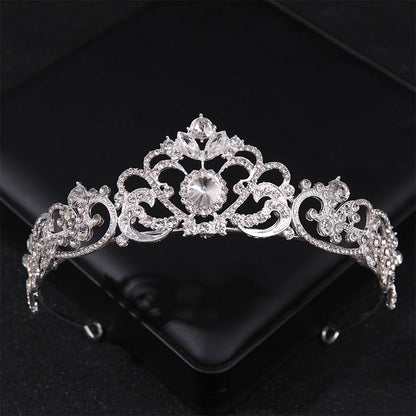 Simulated Pearls Crystal Wedding Tiaras And Crowns For Queen Princess Diadems Gold Silver Color Women Hair Jewelry Hot Sale