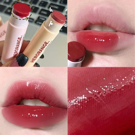 qgtao Colored Moisturizing Lip Balm Set Makeup Jelly Nude Rose Black Tea Lipstick Almond Coffee Lip Tint Primer Colorless Lips Care