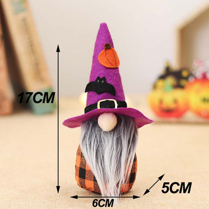 Halloween Gnome Plush Halloween Decoration for Home Handmade Faceless Dolls Gnome Ornaments Cute Elf Scandinavian Tomte Gnomes