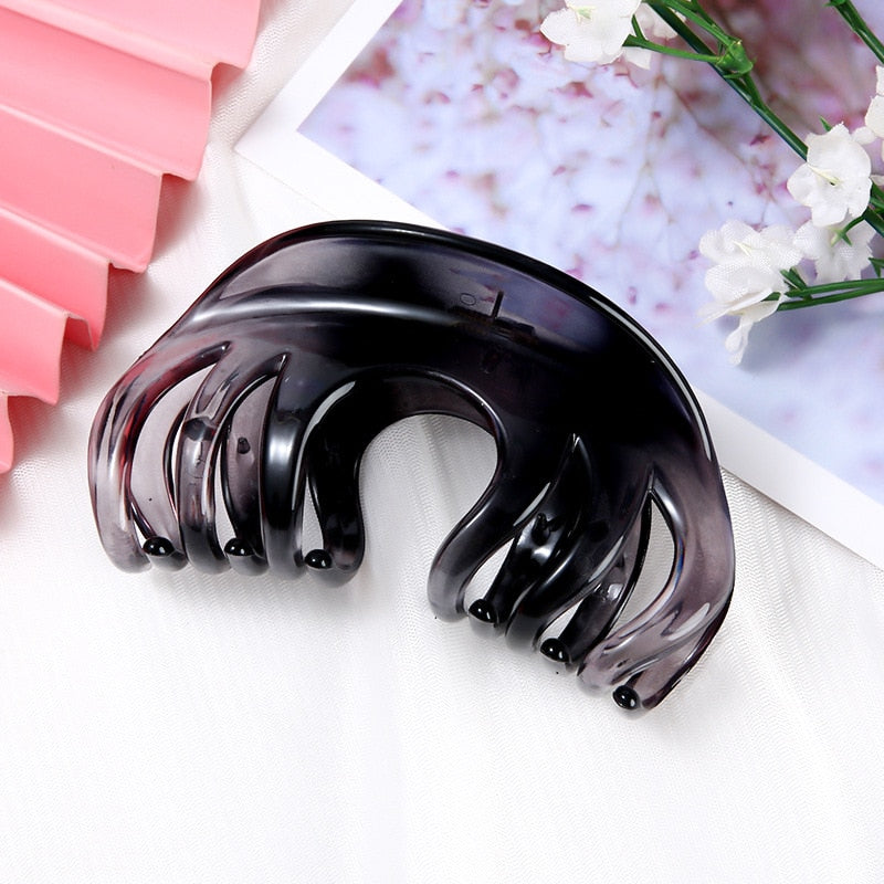 1PC Korean Solid Large Hair Claw Elegant Acrylic Hairpins Barrette Crab Hair Clips for Women Girls Headwear Hair Accessories