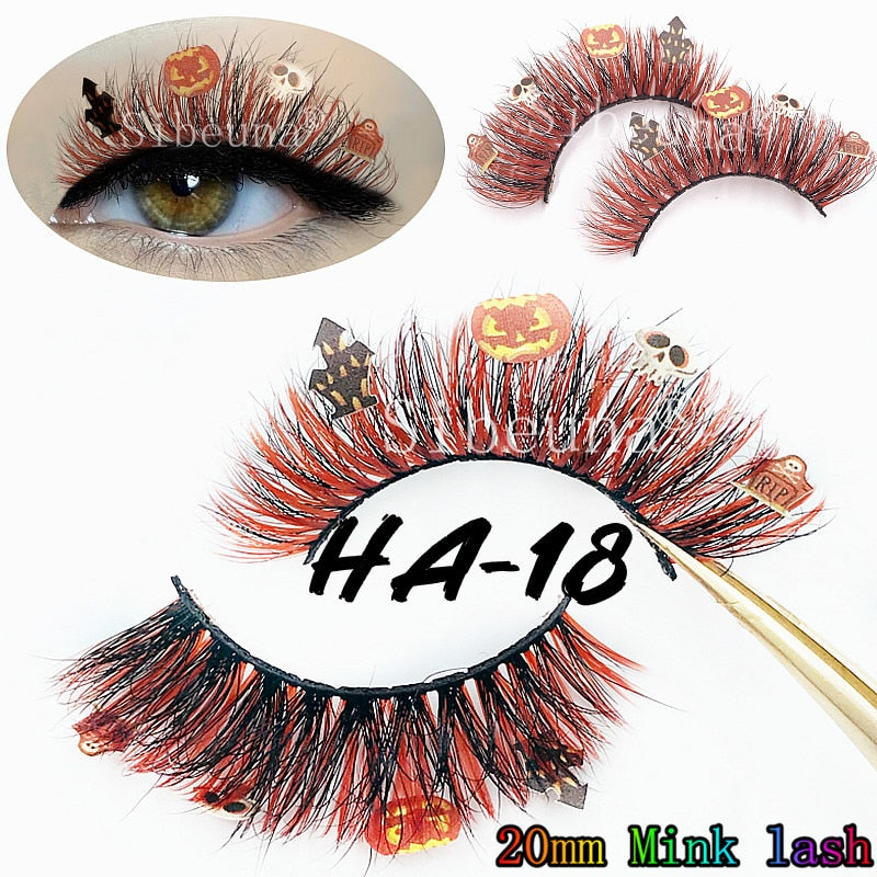 qgtao  NEW Glitter Color Diamond 3D Artistic Curl Fake Eyelashe Reusable Volume Lashes Extension MakeUp Tool For Halloween DIY Party