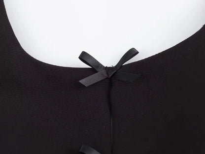 qgtao 2024  Women's Bow Halter Neck Top Official Store Traff Man Woman Clothing Y2k Clothes Corset Tanks