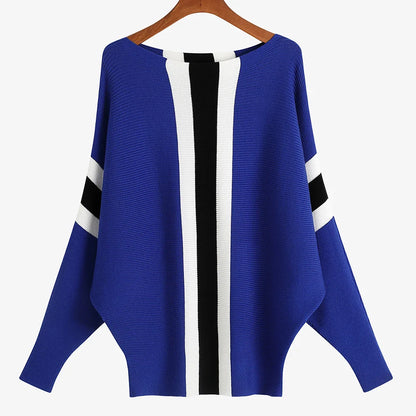 qgtao Winter 2024 Boat Neck Batwing Sweaters Pullovers Women Casual Cashmere Sweater Plus Size Knit Jumpers Tops Pull Femme