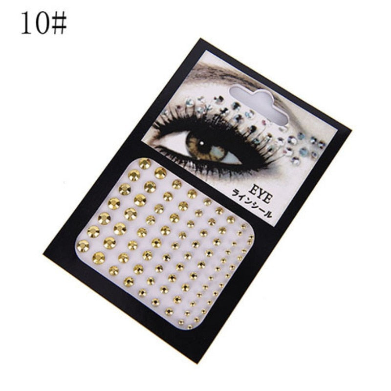 1PC 3D Sexy Crystal Eyes Glitter Face Body DIY Diamond Festival Party Jewel Makeup Tools Eye Shiner Make Up Adornment Sticker