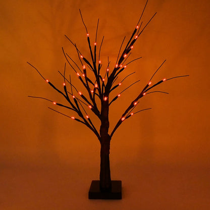 Halloween Decor LED Birch Tree Light Halloween Party Hanging Ornaments Tree Decorations for Home Table Kids Gift Christmas Lamp
