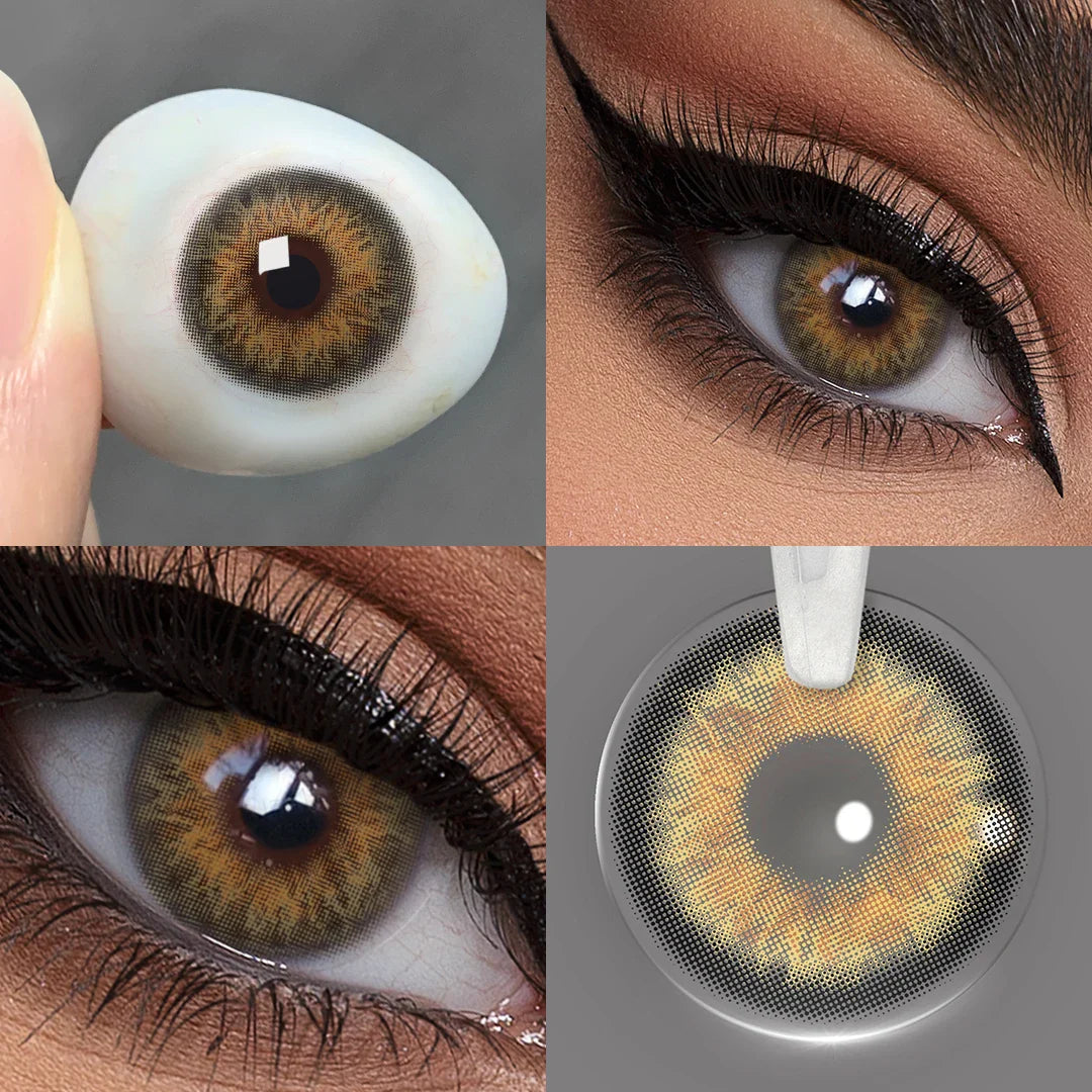 qgtao Colored Contact Lenses Natural Look Brown Eye Lenses Beauty pupils Blue contact Lenses Eye Cosmetic Color Lens