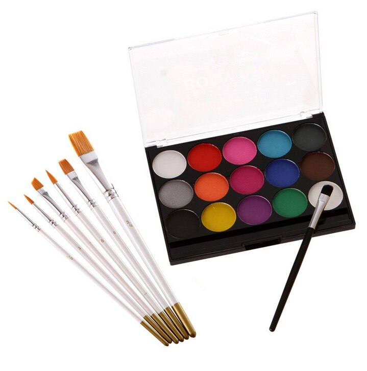 qgtao  10 Colors Face and Body Painting Water-based Oil Painting Halloween Party Makeup Beauty Tools Wholesale Body Painting Palette