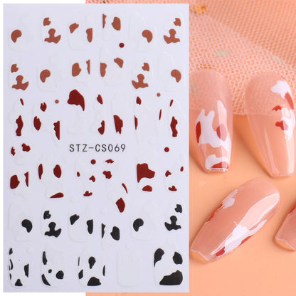 3D Christmas Sticker for Nails Cute Cartoon Sliders Snowflake Elk Xmas Tree Decal Gel Polisn Manicure Nail Art Decor SACA717-724