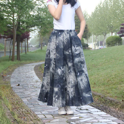 Summer Ethnic Style Cotton Linen Bohemian Streetwear Y2k Skirt Fashion Clothes Long Skirts Women Clothing Casual Vintage Elegant