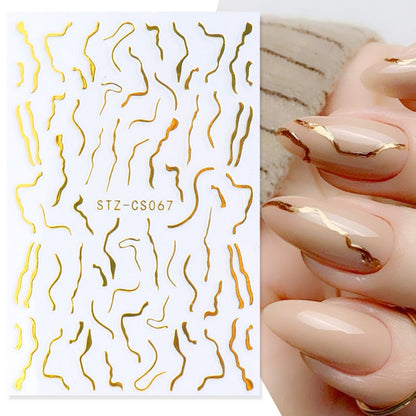 3D Christmas Sticker for Nails Cute Cartoon Sliders Snowflake Elk Xmas Tree Decal Gel Polisn Manicure Nail Art Decor SACA717-724