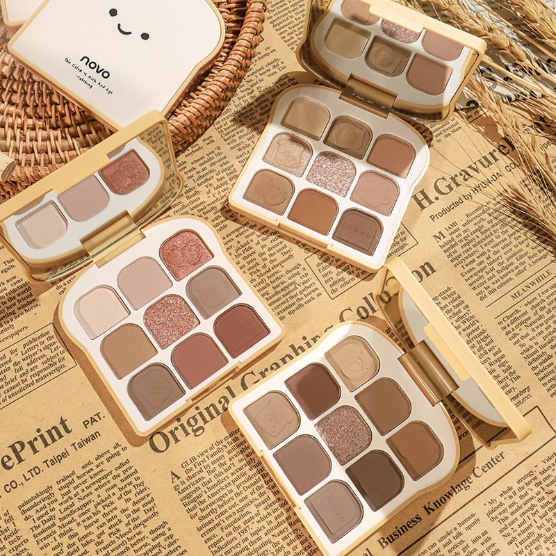 Autumn Rich Diamond Light Eyeshadow Palette Neutral Matte Shimmer Finish 9 Shades Makeup Palette Bronze Contour Powder Cosmetics