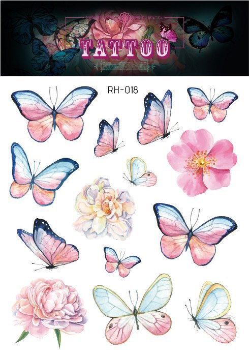 Fairy Butterfly Wings Shiny Tattoo Sticker Waterproof Eyes Face Hand Body Art Fake Tattoos Women Makeup Dance Music Festival