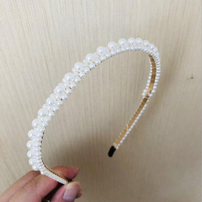 2022 New Women Elegant Full Pearls Hairbands Sweet Headband Hair Bundle Lady Hair Hoops Fashion Accessories