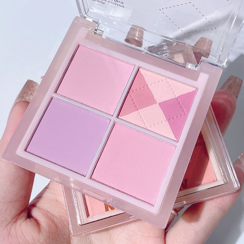 New Apricot Matte Blusher Powder Longwear Taro Purple Rouge Natural Cheek Blush Makeup Soft Highlight Waterproof Contour Palette