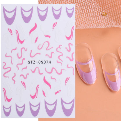 3D Christmas Sticker for Nails Cute Cartoon Sliders Snowflake Elk Xmas Tree Decal Gel Polisn Manicure Nail Art Decor SACA717-724