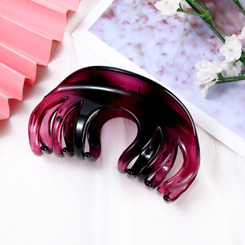 1PC Korean Solid Large Hair Claw Elegant Acrylic Hairpins Barrette Crab Hair Clips for Women Girls Headwear Hair Accessories